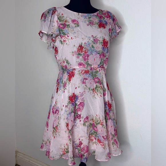 LoveShackFancy Pink Floral Garner Dress - Picture 7 of 7